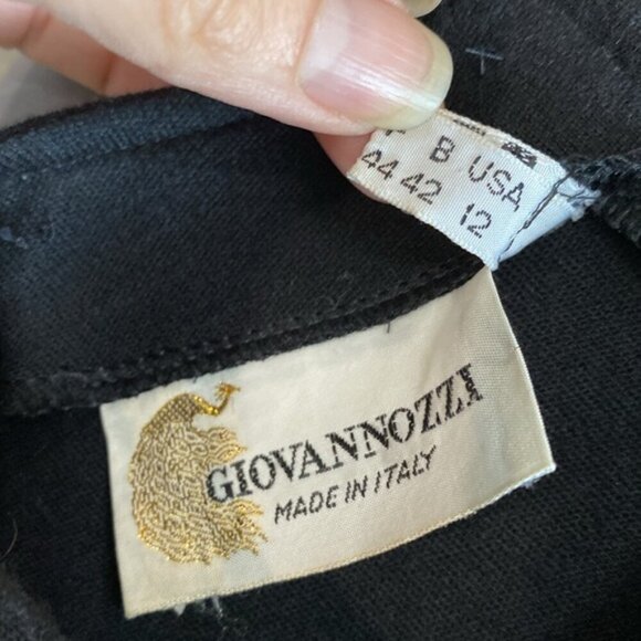Giovannozzi Black Wool Balloon Dress made in Italy size 12 - Picture 13 of 16